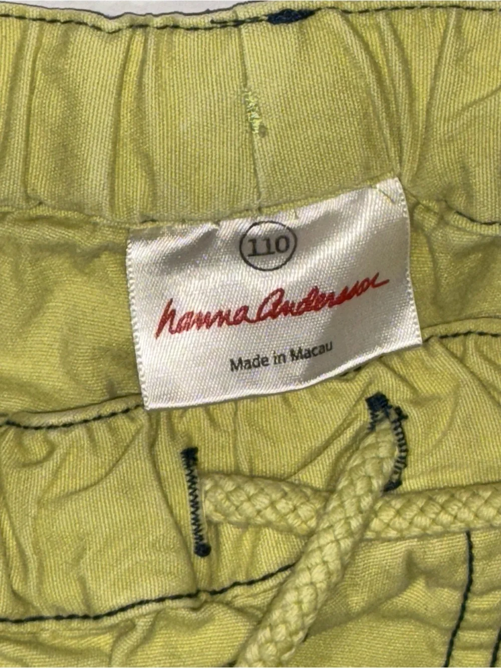 Hanna Andersson Boys Cargo Shorts Green Size 110 (size 5) 100% Cotton